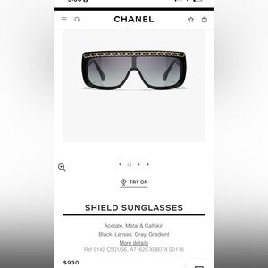 CHANEL SHIELD SUNGLASSES